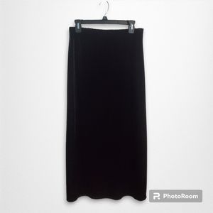 Style & Co black velvet maxi skirt, size M